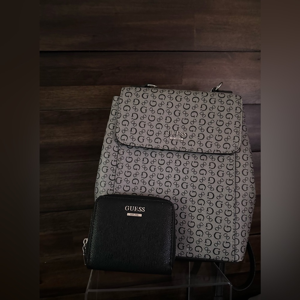 Guess backpack with black wallet